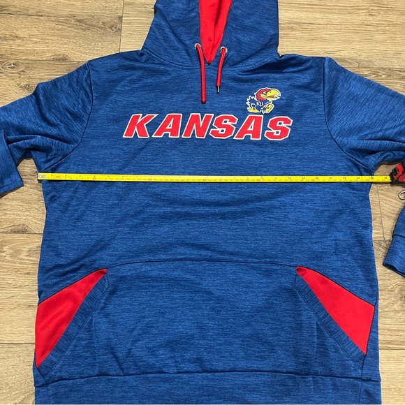 Colosseum Kansas Jayhawks Sweatshirt Mens L Blue Hoodie Pullover NCAA Athletics - Picture 3 of 11